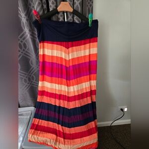 Striped Multicolor Maxi Skirt